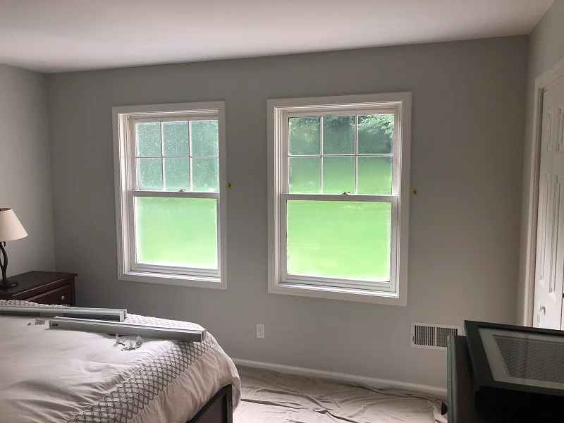 Bedroom double hung windows